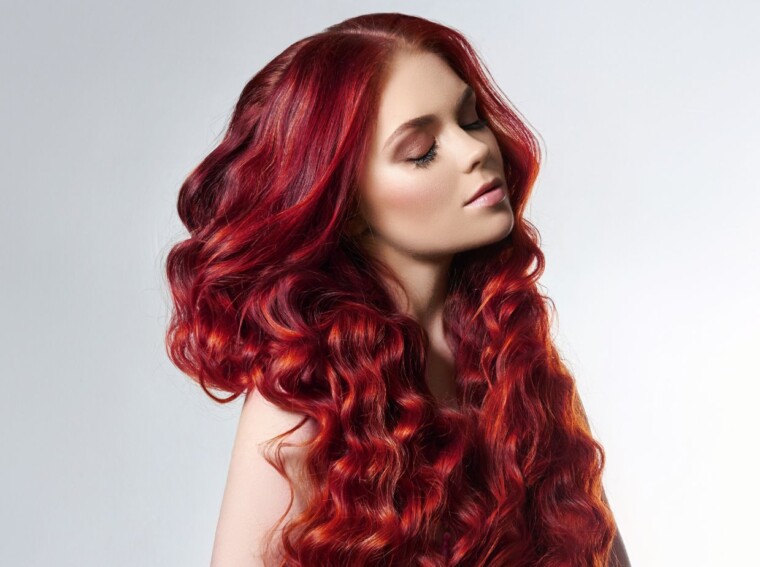 red hair with blonde underneath