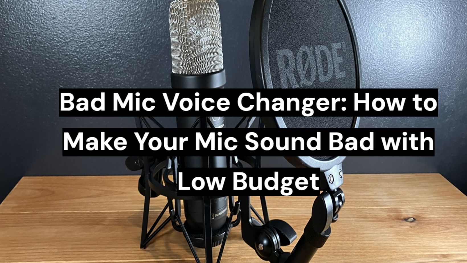 Bad mic voice changer how to make your mic sound bad with low budget