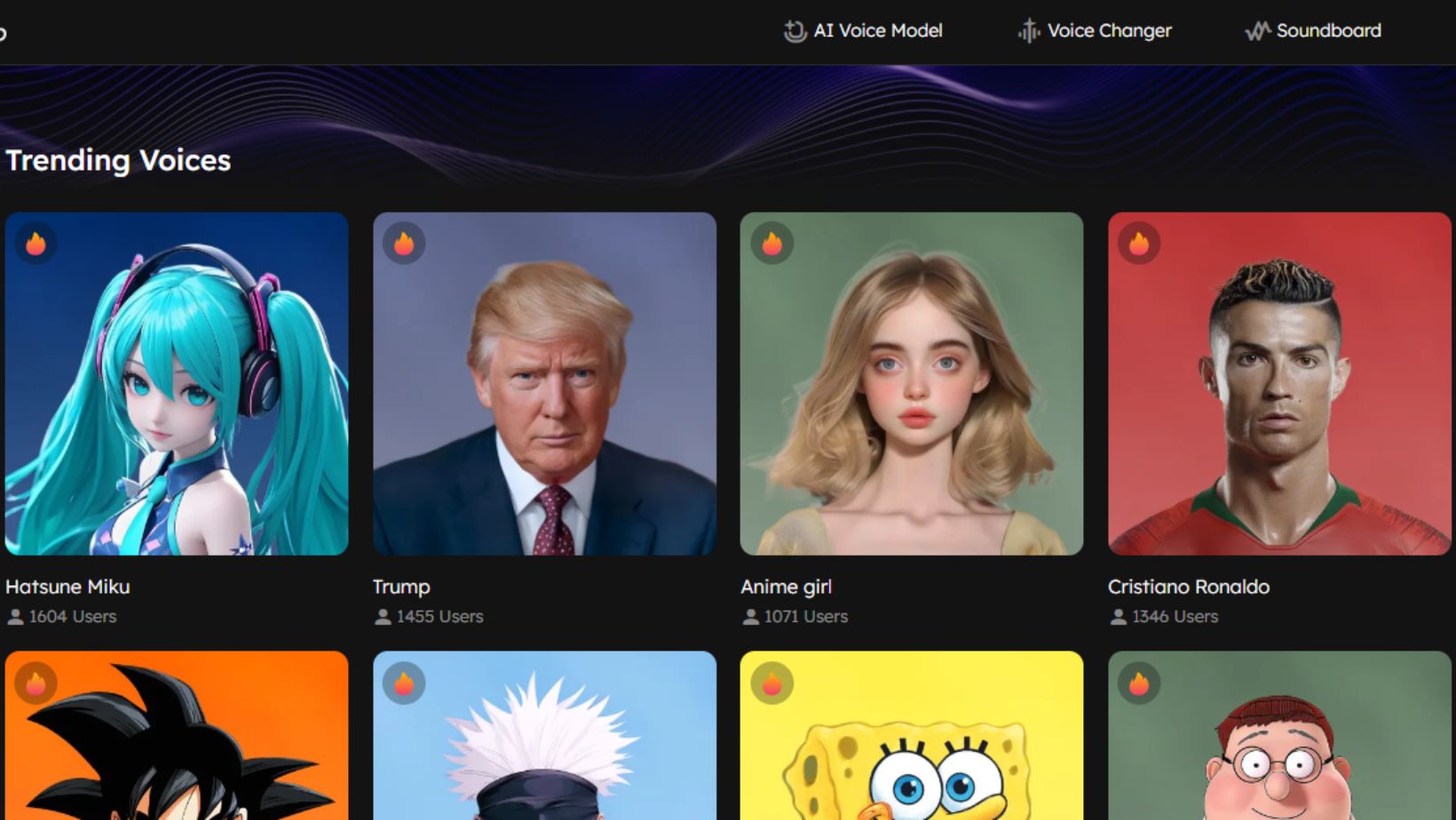select a voice model