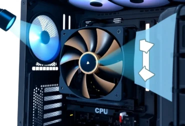 how to tell which way a pc fan blows