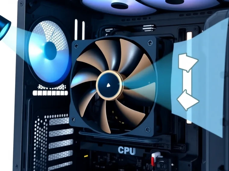 how to tell which way a pc fan blows