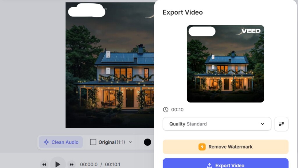 export video in veed