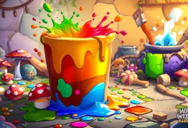 how to get the paint bucket in wacky wizards