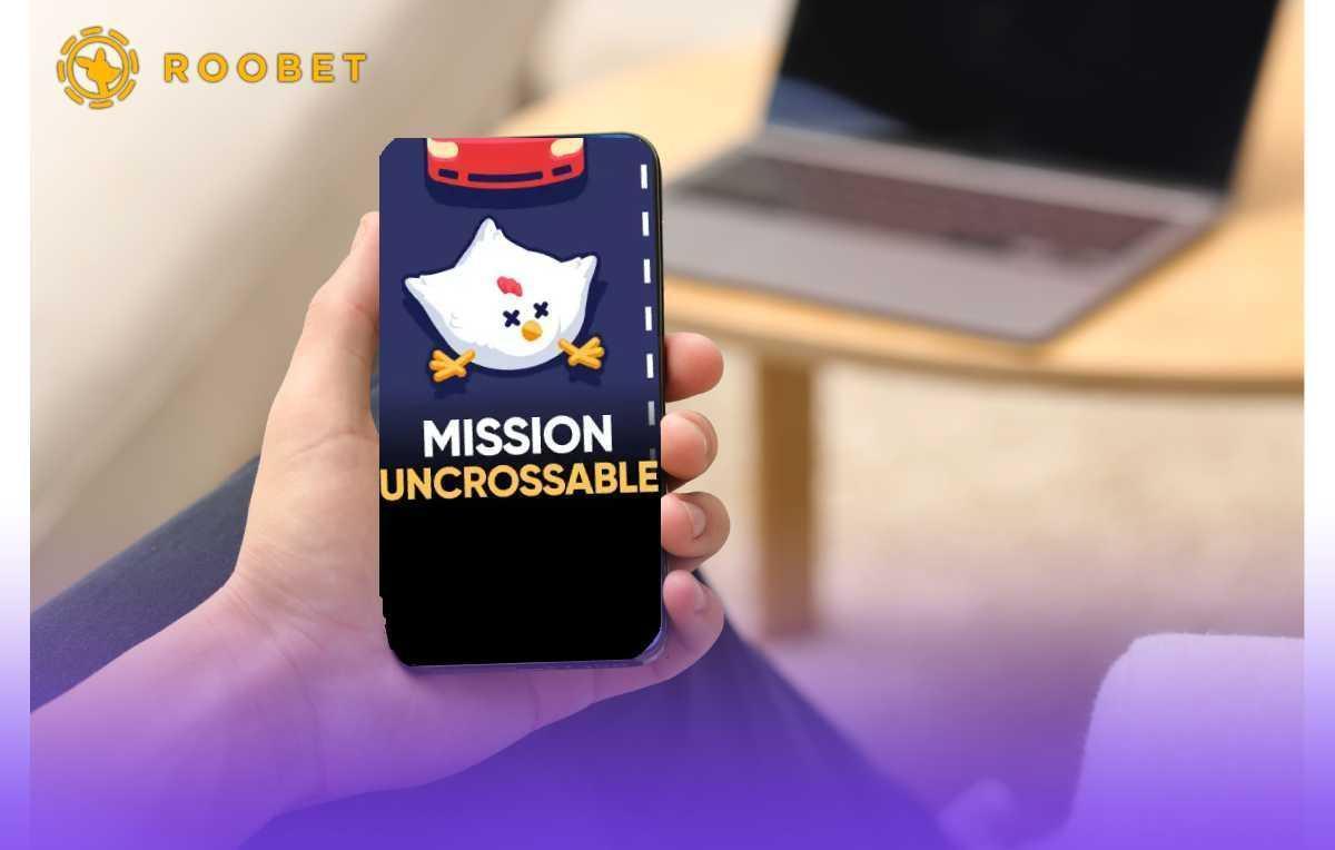 Person looking at Mission Uncrossable on phone